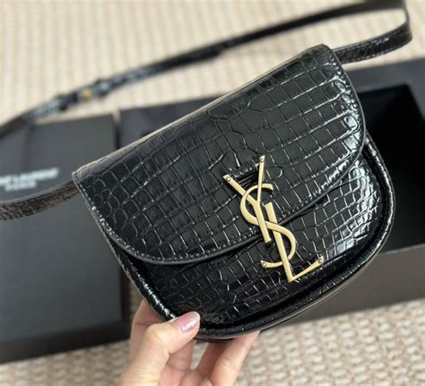 mini kaia ysl|KAIA SMALL SATCHEL IN SHINY CROCODILE.